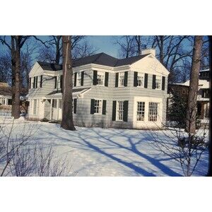 Original 1950s Red Border Kodachrome 35mm Slide - Wintertime In Upstate NY